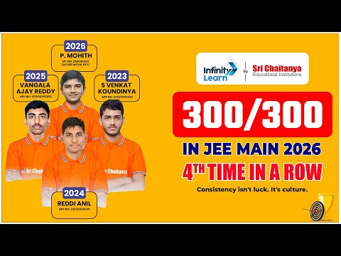 JEE Main 2026 Topper Pasala Mohith | 300 Marks in Jan Attempt | #SriChaitanyaAcademy