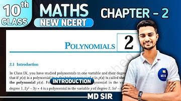 Class 10 Maths Chapter 2 | Polynomials Introduction | Md Sir