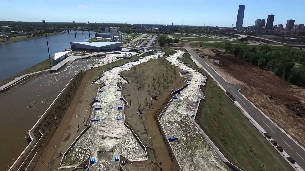 Arial Video of Oklahoma City Boathouse Riversport Adventures YouTube