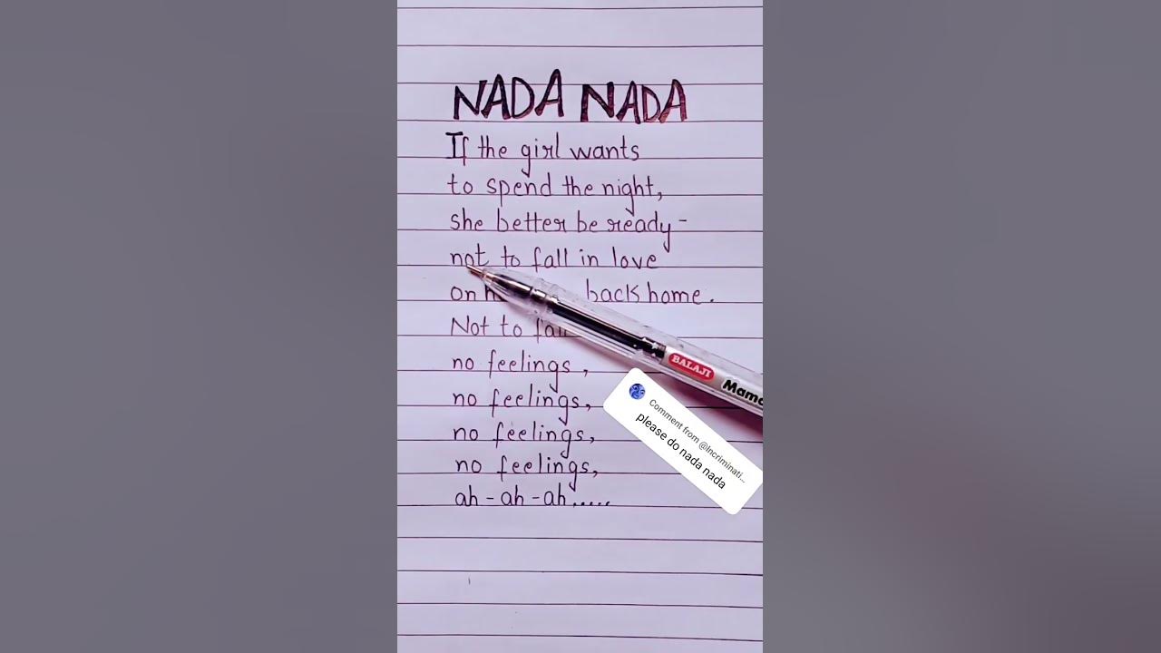 Nada Nada ( English Translation Lyrics ) Super Slowed
