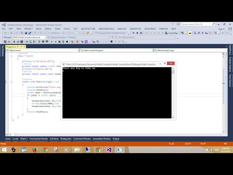C# Tutorial - How to hide the Console Application | FoxLearn