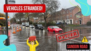 FLASH FLOODING - SANDON ROAD STAFFORD - NOVEMBER 2025 !