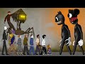 Cartoon cat vs cartoon mouse vs house head vs slenderman jason freddy pennywise michael  more