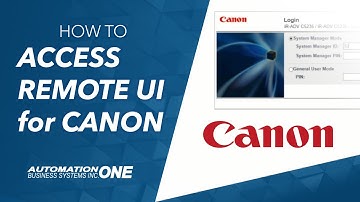 How to access the Remote UI of a Canon imageRUNNER ADVANCE Series Printer
