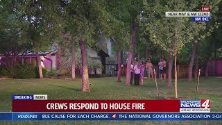 Crews respond to house fire in NW Oklahoma City Crews respond to house fire in NW Oklahoma City