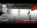 Bobby "Slick" Leonard 22 points and a crazy 60 foot buzzer shot!