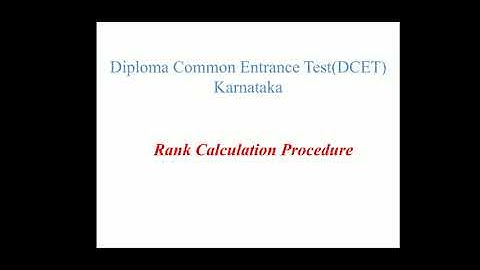 DCET Rank Calculation Procedure || Diploma || KEA || Karnataka