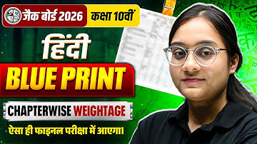 JAC Board Class 10th Hindi Marking Scheme (Blueprint) 2026 | JAC Board 10th Hindi Blueprint 2026