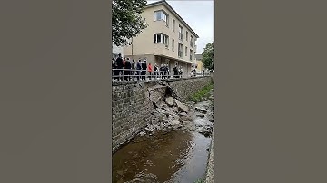 Building 🏢 Suddenly Collapses Into River 💥🌊 — Onlookers Watch in Horror 😱 #shorts