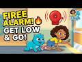 FIRE SAFETY FOR KIDS! 🚨 What to do when the fire alarm goes off? | Lexi &amp; Lingo Educational Cartoons
