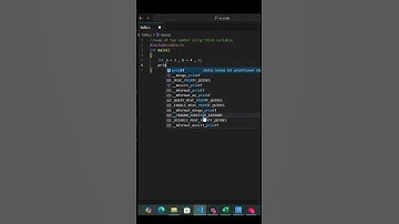 swap of two number using third variable in c #c #coding #cprogramming #programming #math #shorts #vs