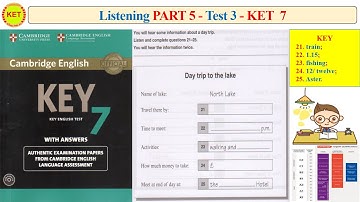 KET 7 Listening Part 5 Test 3 (Transcript + Key)