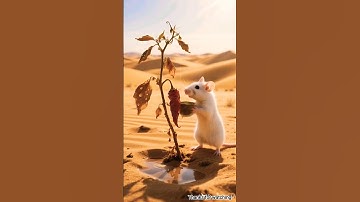 The rat saved the chilli plant from drying up by watering it.😭#ai #tree #save #rat