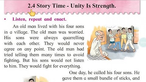 2.4 Story Time-Unity is Strength -Explanation- Second standard English Balbharti -