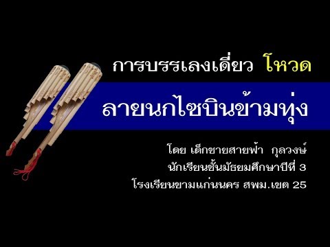 การบรรเลงเดี่ยว โหวด ลายนกไซบินข้ามทุ่ง