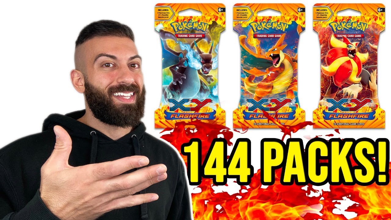 MASSIVE POKEMON CARDS OPENING Of 144 BOOSTER PACKS! / FlashFire Charizard  Hunt!