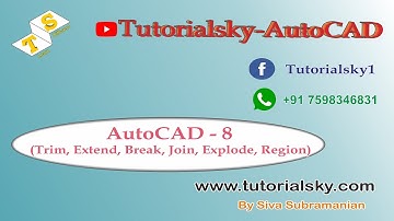 AutoCAD-8 (Trim, Extend, Break, Join, Explode, Region)