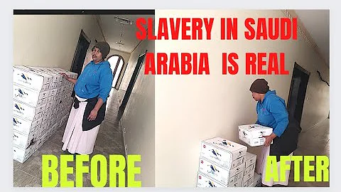 SAUDI ARABIA MAID CARRY 50  CARTONS OF WATER IN 2HRS