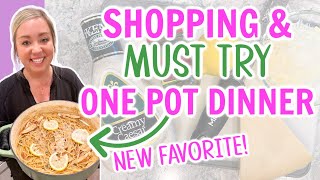 BEST EASY ONE POT DINNER!! | NEW FAVORITE MUST TRY RECIPE | SPRING SHOP WITH ME AT ALDI AND WALMART