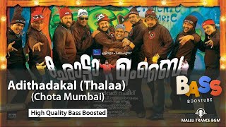 Video thumbnail of "Adithadakal (Thala) | Chotta Mumbai | Bass Boosted | Shankar Mahadevan | Mohanlal | Malayalam Song"