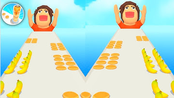 Pancake Run 🌭🥪🍟 - All Levels Gameplay Android,ios Levels (1-2)