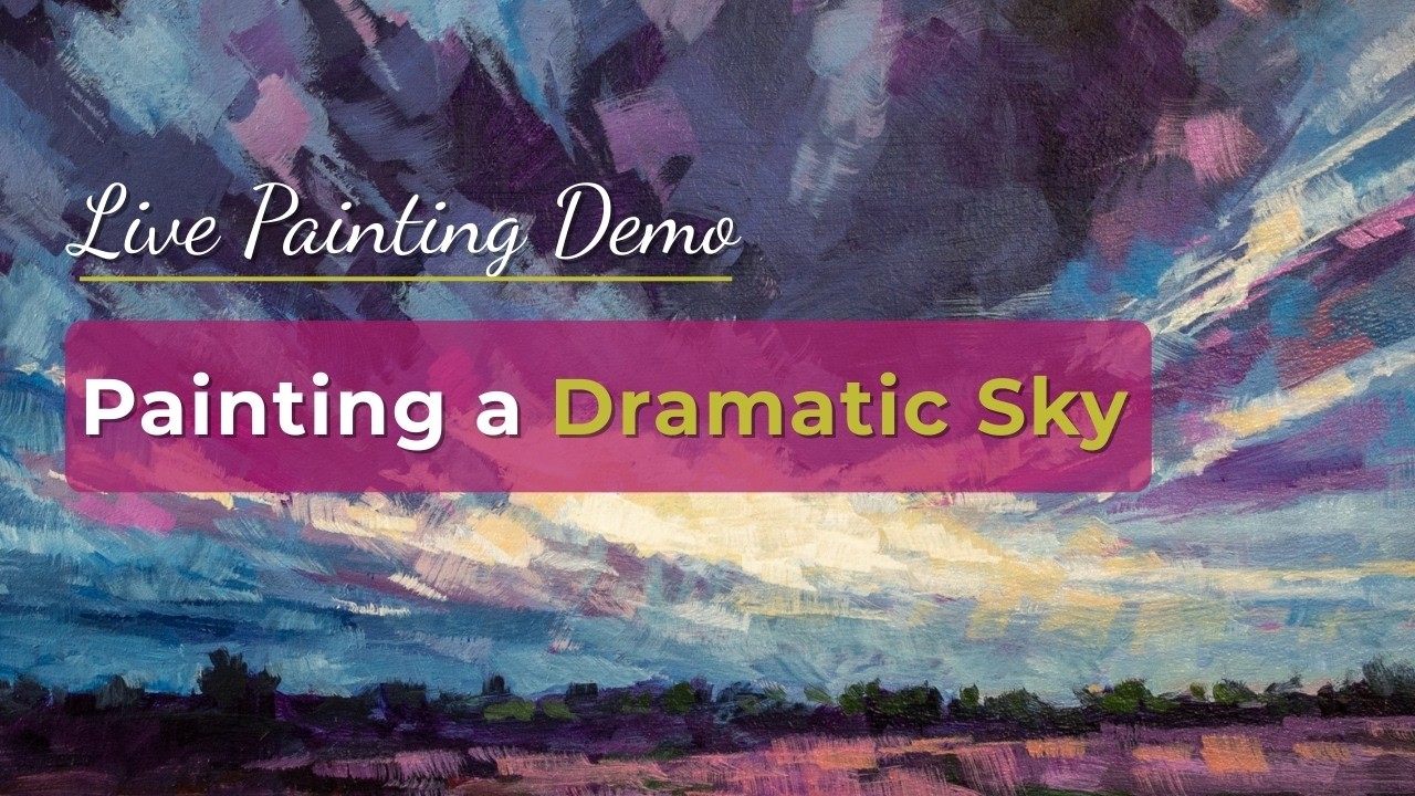 Painting a Dramatic Sky LIVE | Acrylic Painting Demo