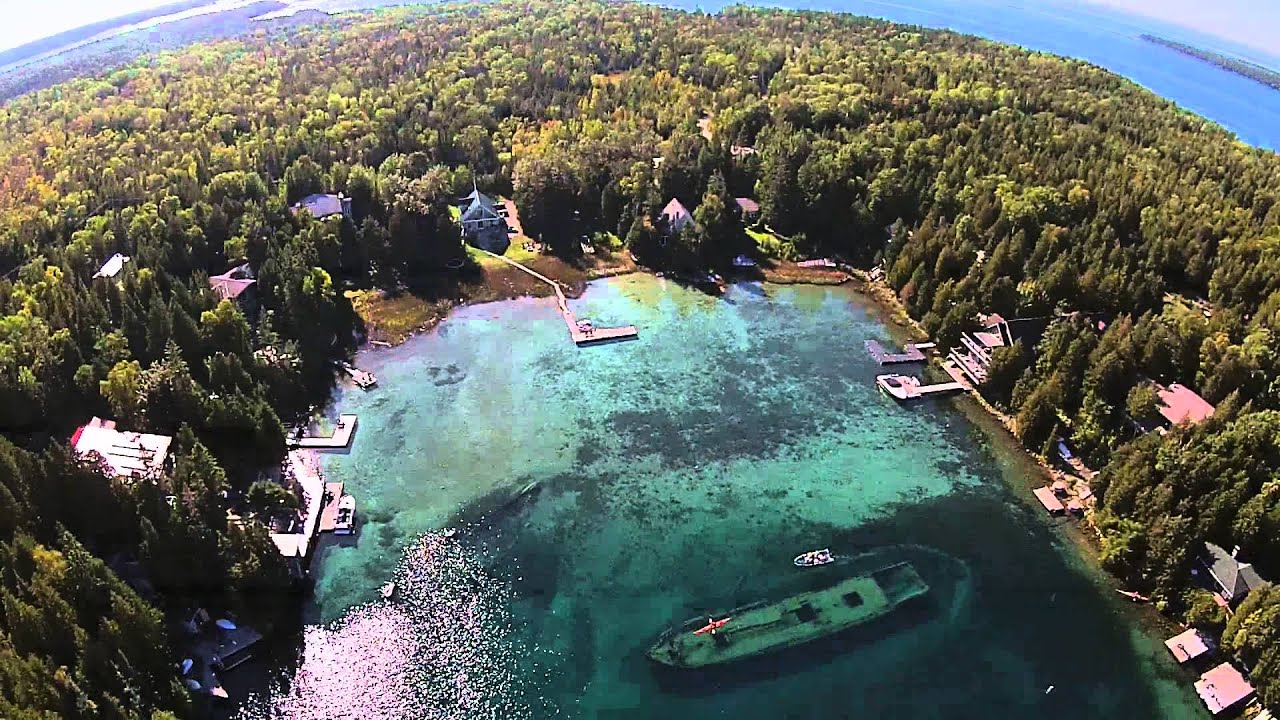 Flyin Drone at Shipwreck, Bruce Peninsula