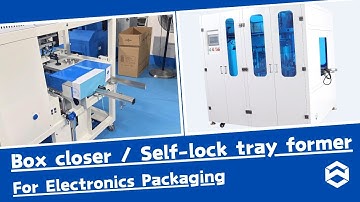 WIN-WIN PACK Box Closer for Electronics Packaging/Self-Locking Tray Former Machine