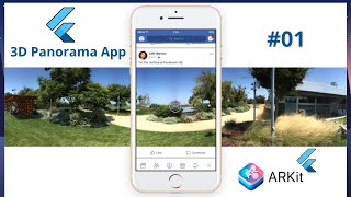 Flutter 2.5 Augmented Reality 3D Panorama App - Flutter ARKit Tutorial 01 - Panorama 360 Camera App screenshot 2