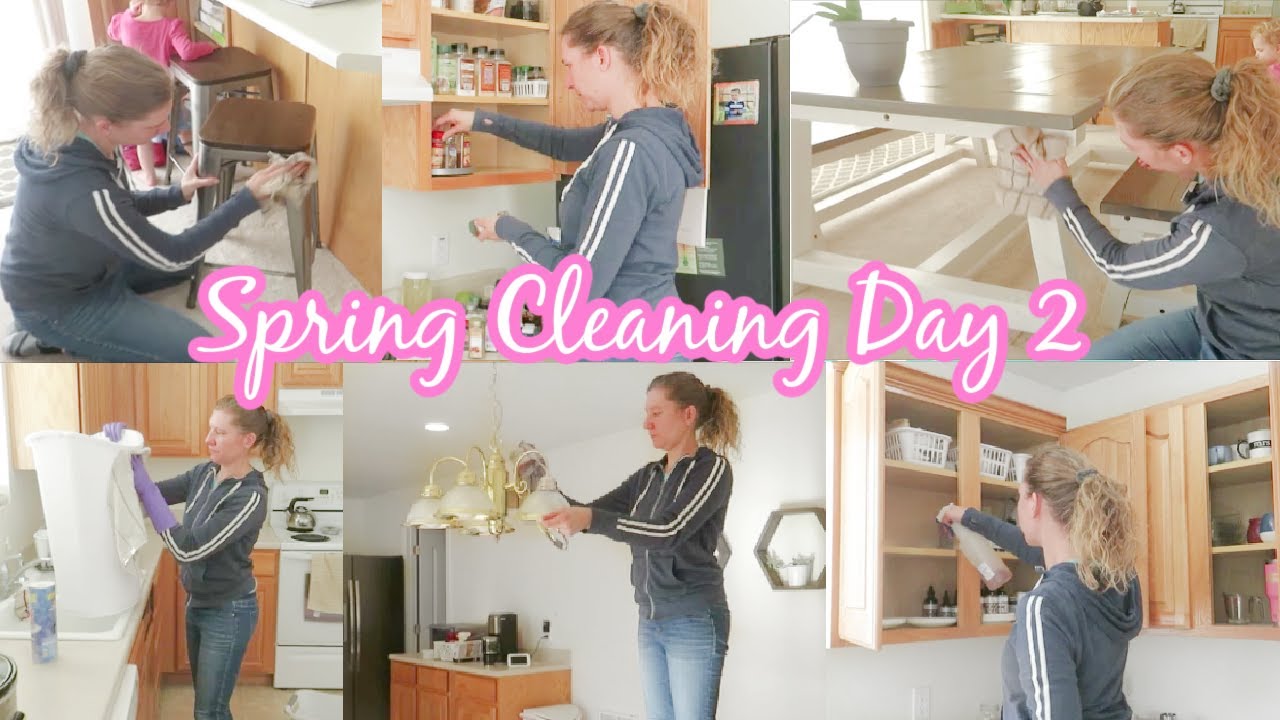 SPRING CLEAN WITH ME DAY 2 | CLEAN WITH ME 2021 | KITCHEN DEEP CLEANING ...