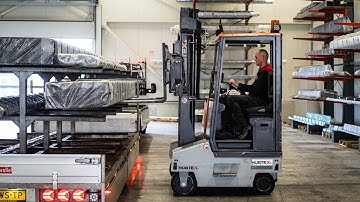 FluX multidirectional counterbalanced forklift truck in operation at Zetprofiel | HUBTEX