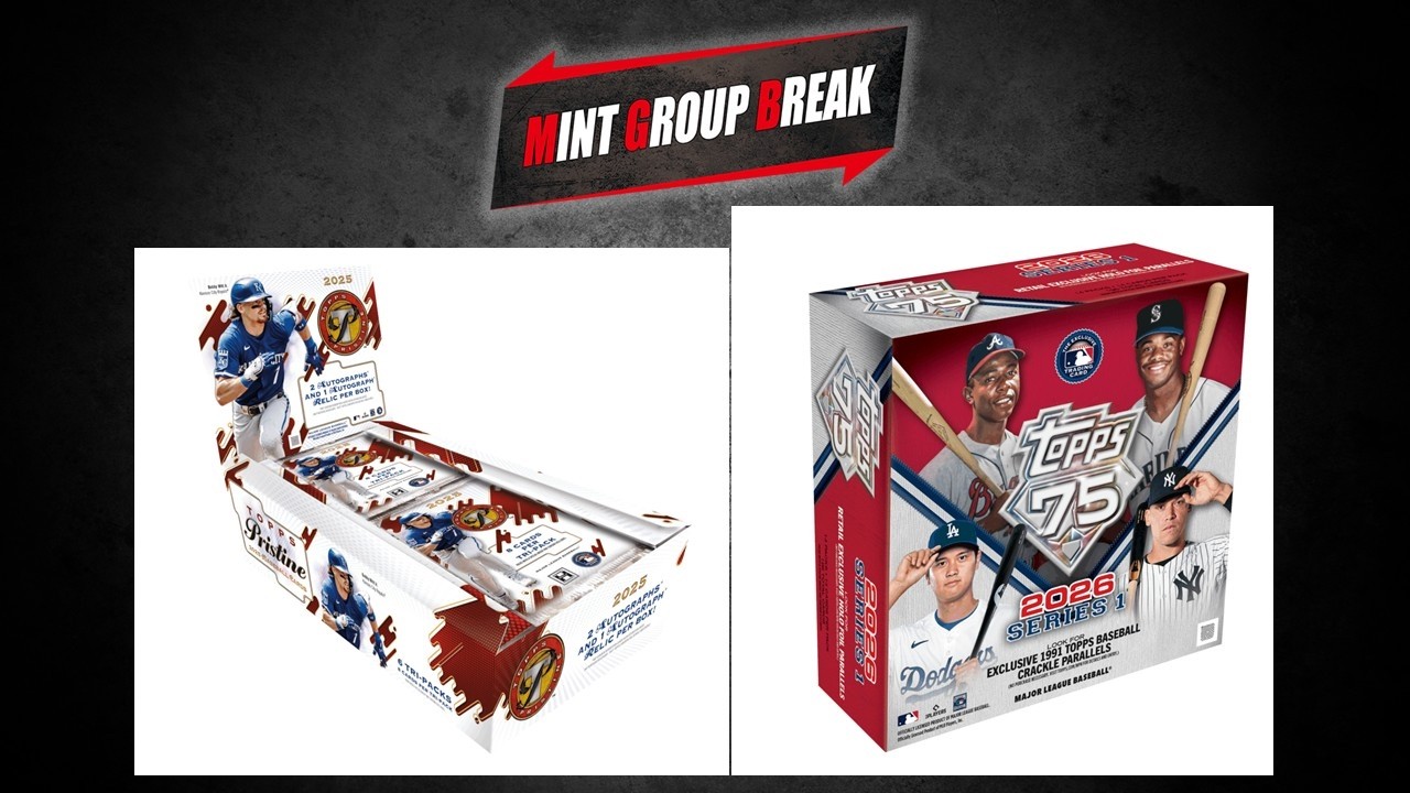 #1「2025 TOPPS PRISTINE HOBBY 3ボックス + 2026 TOPPS SERIES 1 MEGA BOX 3ボックス」ミキサー ランダムチーム形式　2026年3月7日