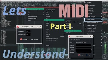 Ardour : 6.9 : Tutorial :Free Daw :Midi Explained : Part I : Transpose,Patch Selector,Patch Change