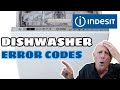 Indesit dishwasher error codes and faults Flashing lights Diagnostic fault finding