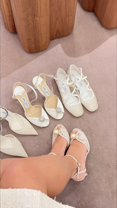Jimmy Choo Bridal Heels 👰🏻‍♀️🤍 #jimmychoo #bridetobe #bridalshopping #bridalheels #bridalshoes