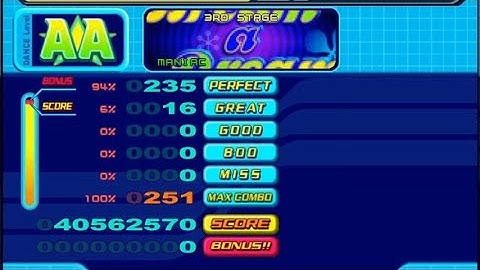 DDR 5thMIX - DREAM A DREAM (Maniac, 7) AA FC (no bar)