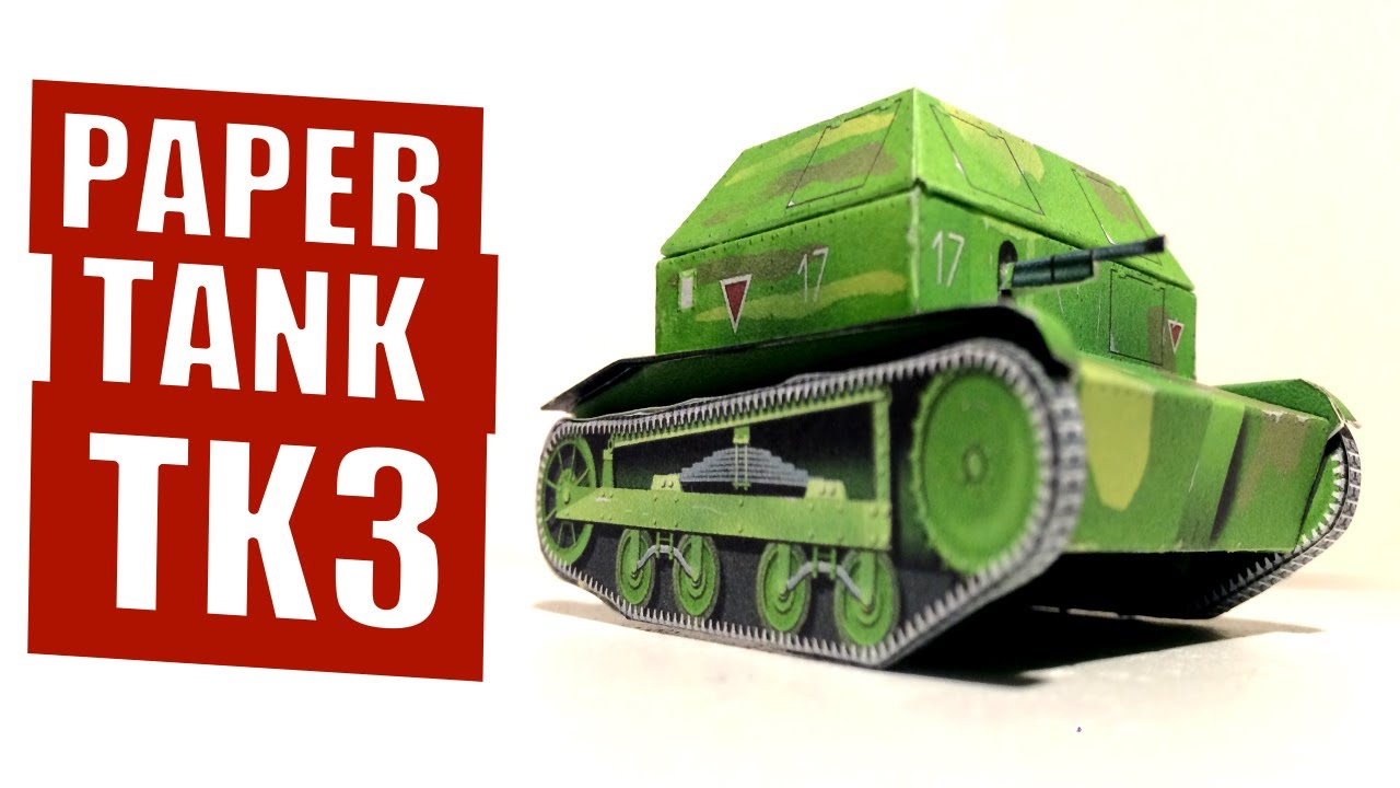 Paper Tank Model Kit Tk3 Tankette Polish Army 1939 Diy Cardboard Tank