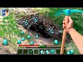 Minecraft in real life pov  diamond cave in realistic minecraft rtx texture pack 