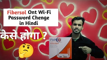 Fibersol Ont Router Wi-Fi Password kese Change kare "Spiderlink" 2023
