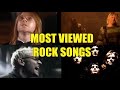 Top 50 most viewed rock songs on youtube