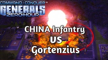 Chinese infanterie versus Gortenzius | Epic Command & Conquer Generals Zero Hour Gameplay