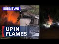 Family make miraculous escape from burning home | 9 News Australia