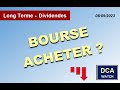 Dca watch  bourse  sp500 cac40 or 08092023