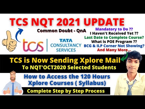 Tcs is Sending Xplore Mail to OCT'NQT2020 Selected Students | How to Acess Xplore Courses (Syllabus)