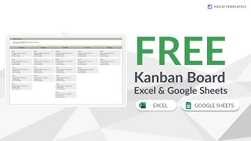 Free Kanban Board Template for Excel & Google Sheets - Please Subscribe!