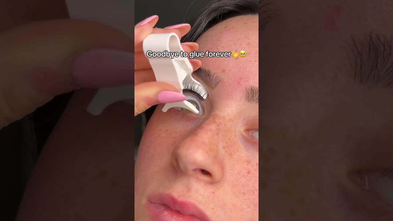 With my new magnetic eyelashes, no more glue on my skin!✨ #makeup #skincare #girlhacks