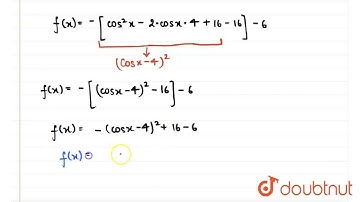 Find sum of maximum and minimum values of the function f(x) = sin^2x + 8cosx - 7 | CLASS 12 | TR...