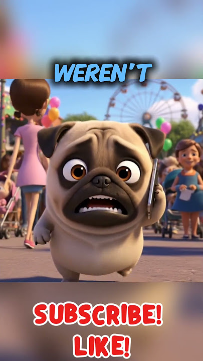 Mom Forgot Me At The Amusement Park 🎡😱🐶 #pug #funny #animation