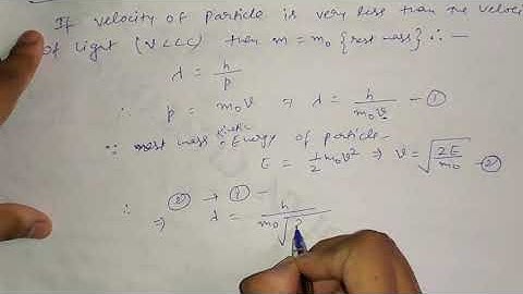 De Broglie Wavelenght for Non Relativistic Particles for B.Sc 3rd by Sapna Agarwal