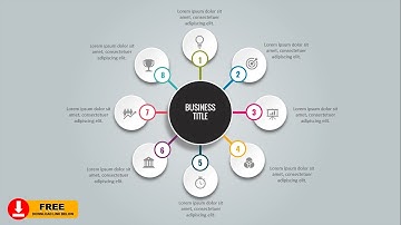 Create 8 options Infographic slide in PowerPoint. Tutorial No. 899